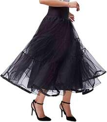 Plus Size Ankle Length Petticoat Crinoline Underskirt For Weddings - Gray - 查看 2