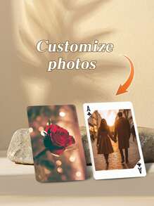 Custom Photo Playing Cards With Center Cut Style - Personalized Photo Cards - Perfect For Gifts, Weddings, Parties, And Game Nights - The Best Keepsake Gift For Partners, Friends, And Family - Multicolor - View 4