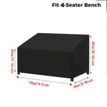 Durable Black Outdoor Chair Cover - Waterproof Terrace Furniture Protective Cover For Deep Seat Leisure Chairs