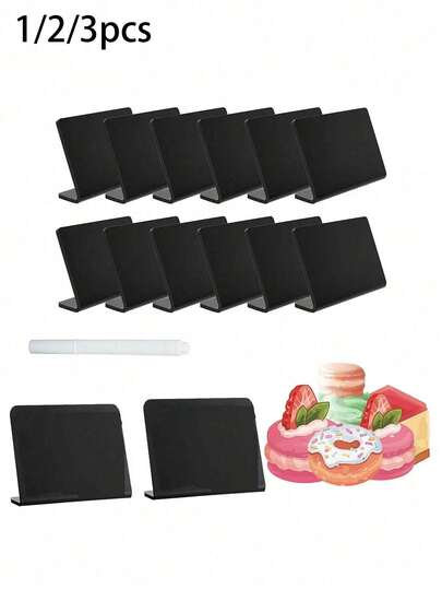 迷你小黑板标志、自助餐标志、易写易擦、可重复使用和可保留的桌面标志、派对自助餐桌的标签座位卡、生日、派对、烘焙、开胃菜、帐篷、留言板、婚礼、桌号、留言板和活动装饰、返校季、教师节礼物