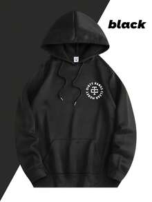 Sudadera con capucha gráfica negra - Sudadera unisex casual de otoño/invierno con impresión Manos sucias, dinero limpio, capucha ajustable con cordón, bolsillo canguro, regalo perfecto para hombres y mujeres, sudadera con capucha - Negro - Ver 3