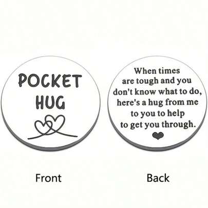 1pc Get Well Soon Gifts For Women Men PocketHug Token Inspirational Gifts For Friends Stress Relief Gifts For Him Her Birthday Gifts For Daughter Son Graduation Gifts For Teen Boys Girls Double-Sided