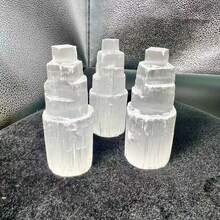 برج كريستال السيلينيوم الطبيعي، يوازن الطاقة الروحية، ديكور للمشاهد، طاولة، زخارف كريستالية، ديكور المنزل، عناصر السحر، هدايا جوارب عيد الميلاد، هدايا ديكورية لرأس السنة الجديدة - أبيض - مشاهدة 13