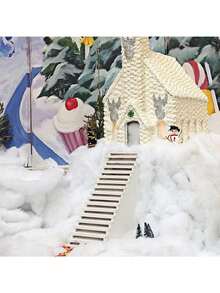 Christmas Snow Blanket Fake Snow Carpet, For Aquarium Filter Accessories Fish Tank Filter Replacement Floss Christmas Tree Skirts Fake Cloud 3D Thundercloud LED Lights