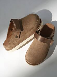 Chinelos Casuais Slip-On Femininos, Tira Ajustável, Palmilha Confortável, Uso Interno e Externo, Adequado para Uso Diário, Chinelos de Lazer - Castanho - Visão 2