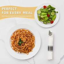 10/25 Stücke 19cm/26cm reine weiße Einwegplatten - leicht, wiederverwendbar und waschbar, geeignet für Outdoor-Dining, BBQ, westliche Mahlzeiten, Familienfeiern, Teambuilding, Hochzeiten und Partys