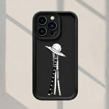 Fashionable And Stylish Phone Case With Unique Anime Weapon And Straw Hat Designs, Offers Shock Resistance And Anti-Fingerprint Protection, Fully Covers Models, Compatible With 7 To Apple 16 Series, Including Pro And Max Versions. - Black - View 6