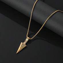 2025 New European & American Style Arrowhead Pendant Necklace For Men, Includes Chain