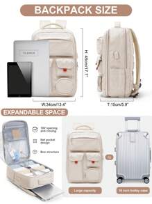 Large Capacity Schoolbag, High School Students College Students Backpack, Travel Backpack Women's Casual High-Capacity Backpack Men's Business Notebook Backpack, 15.6-Inch Computer Work Backpack, Stylish Multi-Functional Multi-Layered Portable Cabin Bag , Outdoor Travel College Students Junior High School Students Schoolbag,Back To School Essentials