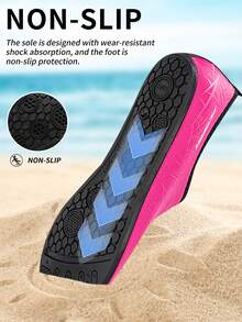 Water Shoes Quick-Drying Water Socks Swim Beach Yoga Outfit Sports Camping Accessories Equipment Swimming Pool Park Suitable For Ladies Gentlemen Adults - Pink - View 5