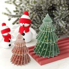 3D Christmas Tree Candle Silicone Mold, DIY Christmas Candle, New Origami Folding Fan Shaped Silicone Candle Mold, Vintage French Style Candle Mold For Home Decor, Bedroom Aromatherapy, Christmas & Wedding Candle Mold 1PC Christmas Christmas Decorations Christmas Pajamas Christmas Gifts Christmas Decor - Multicolor - View 7