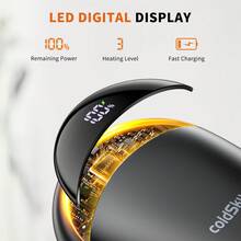 coldSky Hand Warmers Rechargeable 2 Packs Magnetic Electric Hand Warmer With Digital Display, Portable Pocket Hand Warmer, For Men Women, Outdoors, Games, Camping, Hunting,Spring Summer Picks,Brides Maid Gifts,Room,Bedroom Deccor,Bedroom Deccor,Beach,Travel,For Men,For Women,Vacation - Multicolor - View 7