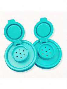 2pcs Plastic Sealed Salt & Pepper Shakers With Timer Lid, Large Size, Moisture-Proof For Home, Kitchen, Restaurant, Camping - Multicolor - View 6