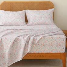 Black Sheets, Deep Pocket, 1800 Thread Count, Soft Breathable, Cute Printed Boho Farmhouse Bed Sheets, Up To 18 Inch - Pink - View 10