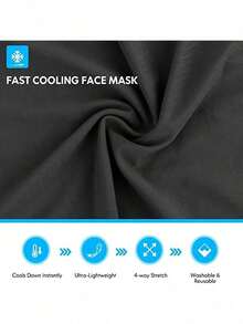 1pc Lightweight Breathable Windproof Dust-Proof Moisture Wicking Multifunctional Face Mask/Neck Gaiter, Suitable For Summer Sports & Cycling - Black - View 4