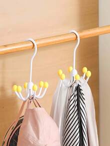1pc 6-Hook 360 Degree Rotating Wardrobe Hanging Rack For Closet Organization - Space-Saving Organizer For Bras, Bags, Hats And Accessories; , Easy-Install, Multi-Function Swivel Hook System Ideal For Bedroom, Dorm Or Small Apartment, Great For Spring Cleaning And Seasonal Storage Fits Inside Standard Closets And Wardrobe Corners, Helps Declutter Drawers, Keeps Hats, Bags And Undergarments Organized At A Glance, Enhances Visibility And Accessibility, Supports Daily Outfits And Travel Packing, Ideal Gift For Moms And Students - Multicolor - View 5