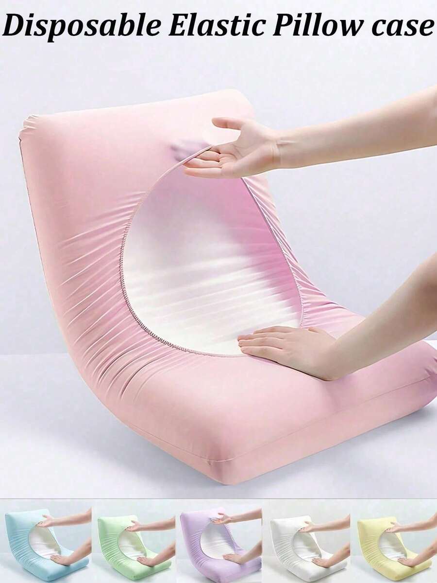 5pcs Disposable Elastic Pillowcases, Soft Disposable Travel Pillowcases, Hotel Bedroom, Beauty Salon, Non-Woven Fabric, Dirt Proof And Breathable Travel Hotel Hotel Pillowcases (No Pillow Core) Travel Essentials Workout School Supplies Holiday Camping Holiday Essentials Vacation Accessories Travel Bag Travel Accessories - Multicolor - View 1