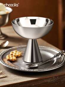 choxila 1个不锈钢甜点杯，冰淇淋杯，甜点碗，高脚杯，下午茶布丁零食糖果甜点杯，可爱盘子，烛台，适用于派对/节日/庆典/家庭聚会/婚礼/斋月/宰牲节 - 甜點碗 - 查看 8