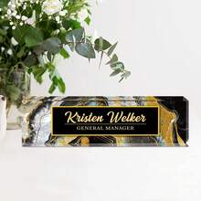 1pc Personalized Acrylic Desk Name Plate With Floral Design 21 Styles- Custom Engraved Office Desk Sign For Women And Men - Elegant Clear Acrylic Glass Block - Ideal For Boss, Teacher, Coworker Appreciation Gifts,Personalized Office Decor, Ideal Gift For Bosses, Teachers, Lawyers, Doctors & Colleagues -Personalized Gifts, Holiday Gifts