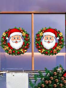 1/2/3sets Christmas Wall Sticker Set - Santa Claus, Christmas Tree & Squirrel Decorative Decals For Living Room, Bedroom, And Window Glass - Self-Adhesive, Removable, Waterproof Holiday Decoration For Festive Atmosphere.Perfect Halloween And Christmas Gift For Lovers, Parents And Friends.