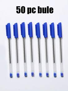 100 支圆珠笔防水创意塑料圆珠笔，适合男女学生、书写、笔记、标记、绘图、文具、学校用品返校