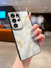 1pc Marble Pattern Black Eye Shockproof TPU Material Phone Case, Suitable As Holiday Gift Compatible With Samsung, Nothing, Pixel, INFINIX, Redmi Series Phones