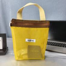 可折叠便携式网状手提包，小号多巴胺化妆包手提包，沙滩包，夏季 - 彩色 - 查看 11