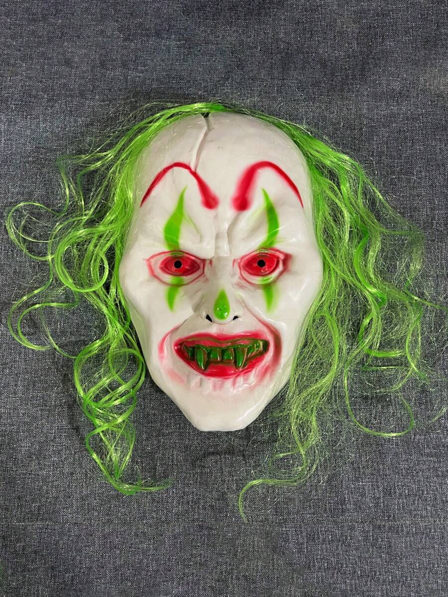 Máscara de payaso aterrador, nueva máscara de cara completa para fiesta de Halloween, accesorio de cosplay aterrador y de caliente