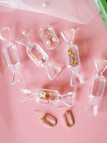 5/10/20pcs Candy Shaped Transparent Storage Box, Mini Portable Gift Packaging Box