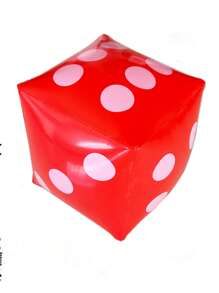 巨型充气骰子游戏 - PVC材质，无需电力，无道具费用，无羽毛 - 非常适合生日派对、酒吧和节日 - 彩色 - 查看 3