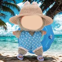 [Clothing Only] 17cm Fabric For Bikini, Doll Clothes, Summer Polka Dot Swimwear, Green Laabubu Doll Dress - Multicolor - View 8