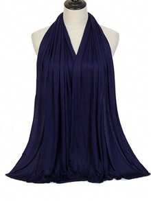 1 Stück einfarbiges seidiges Kopftuch, weich & vielseitig als modischer, lässiger Kopfschmuck & Schal