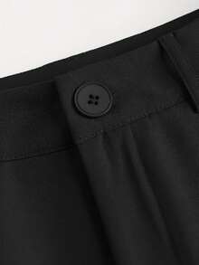 Women High Waist Loose Straight Leg Suit Pants