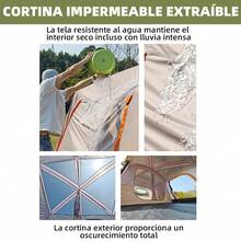 Tienda De Campaña Grande Para 5-8 Personas/gran Espacio, Casa de Campaña Portátil,Tienda de Campaña para5~8 Personas,Tienda Familiar de Fácil Instalación,Tienda para Acampar Impermeable con Alfombra de Piso y Toldo de Puerta,Gran Ventilación,Fuerte y duradero.5-8 carpa de campamento de personas con vestíbulo extendido, carpas familiares resistentes a la intemperie de 2 habitaciones, instalación fácil de instalar carpa impermeable al aire libre para mochileros y caminatas para acampar - Agua azul cielo - Ver 10