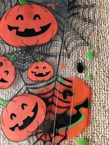 10pcs Halloween Pumpkin Pattern Mixed Gift Bags, Candy, Chocolate, Cookie Packaging Bags, Baking Food Bags