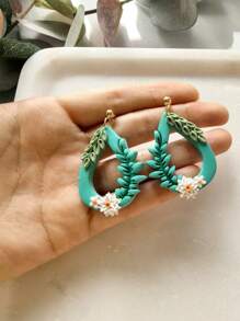 1/2/10件装波西米亚热带树叶粘土切割器，用于珠宝制作，夏季耳环粘土工具，海滩度假树叶吊坠粘土切割器，用于DIY吊坠、项链、手链 - Clay Cutter - 查看 7