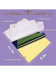 100pcs Professional Tattoo Transfer Paper Stencil Sheets,A4 Size 4 Layers For Tattoo Designs & Supplies (Temporary Tattoo Template),Ideal For Tattoo Artists, Beginners & DIY Enthusiasts,Perfect For Tattoo Practice, Permanent Makeup & Body Art,Great For Christmas Gifts & Halloween Costume Parties