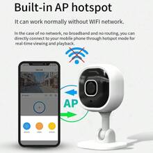 WiFi Security Camera 2.4G With IR Night Vision, Motion Detection, Two-Way Audio, USB Powered, Loop Recording, Non-Waterproof, Portable Touch Control, Supports Up To 32GB TF Card – Home Surveillance Cam