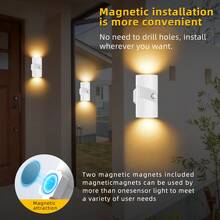 Rechargeable Battery Operated Motion Sensor Light ,Magnetic Dimmable RGB Night Light ,Wireless Wall Sconces For Bedroom,Stairs