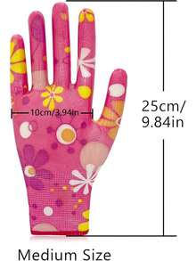 20 件（10 套）女士花卉园艺手套，防滑花园工作手套，舒适防花园手套，圣诞礼物（2/10/16/20 件） - 彩色 - 查看 12