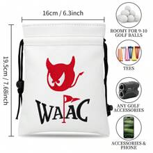 高尔夫球具收纳袋，高尔夫球座收纳袋，带抽绳封口，高尔夫球手提包，便携式球袋