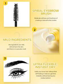 Eyebrow Styling Gel - Clear Eyebrow Fixing Gel, Waterproof Sweat-Resistant Eyebrow Repair Liquid, Suitable For Salons And Home Eyebrow Styling, Includes Brush - Transparent - View 5