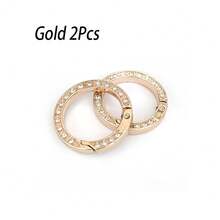 NYXIA 2 Buah/4 Buah/6 Buah/8 Buah/10 Buah Klip Gesper Cincin O Pegas, Kait Jepit Pegas Pemicu Paduan Logam Mengkilap untuk Gantungan Kunci, Tas Tangan, Gantungan Kunci, dan Aksesoris Lainnya - MultiWarna - View 9
