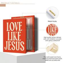 1 件“像耶稣一样去爱”壁画时尚基督教印刷帆布画 LDS 基督教名言海报简约圣经诗句装饰适用于卧室、客厅或办公室装饰礼物送给她无框或带框、海报、墙壁艺术、房间装饰用品、现代、名言（可选框架） - 彩色 - 查看 10
