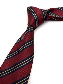 1条女士条纹领带，休闲学院风领带，适合万圣节装扮，酒红色适合圣诞节装饰、节日、旅行等场合。 - 酒紅 - 查看 2