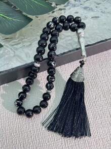 1pc 10cm Big Floral Beads 33pcs Delicate Muslim Prayer Beads, Original Handmade Colorful Arabic Tassel Bracelet - Multicolor - View 10