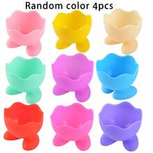 8pcs Silicone Creative Egg Rack, Kitchen And Restaurant Colorful Egg Cup Set, Decorative Boiled Egg Rack, Egg Storage Box - Multicolor - View 9