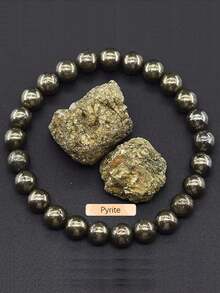 1 件经典复古真天然石虎眼石黄铁矿磷灰石拉长石绿松石紫水晶几何手链男士夏季秋季黑色手链爸爸父亲爷爷男友礼物感恩节幸运 Hoco 珠宝 - 彩色 - 查看 7