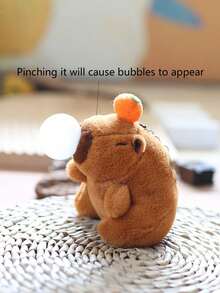 1 mặt dây chuyền hình chú chuột lang nước thổi bong bóng dễ thương kèm móc khóa phụ kiện búp bê - Nhiều màu - Xem 6