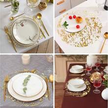 Gold Foil Hollow Placemat, Suitable For Various Party Decorations